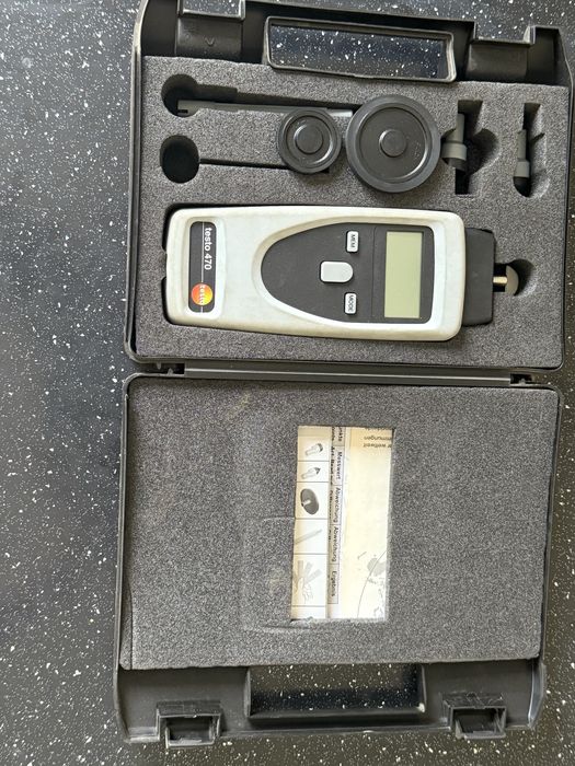 Testo 470 – digitalny tachometr rpm, zestaw kompletny + kalibracja