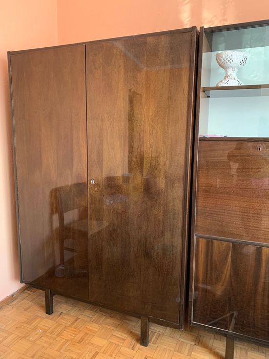 Meble PRL meblościanka wysoki połysk