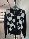 Кардиган ACNE STUDIOS Face Maglia Wool Cardigan Black/white