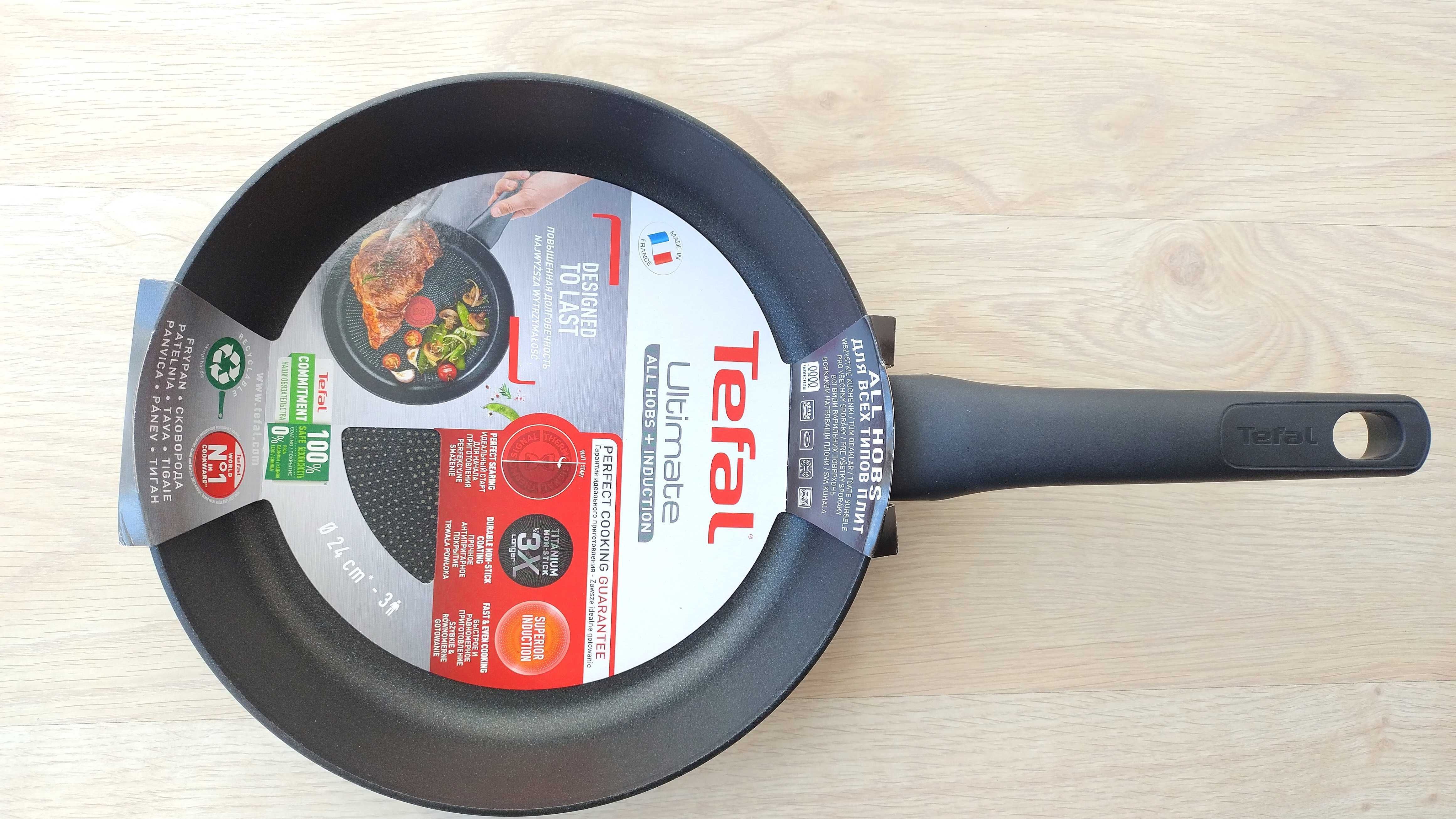 Nowa tytanowa patelnia TEFAL Ultimate 24 cm indukcja
