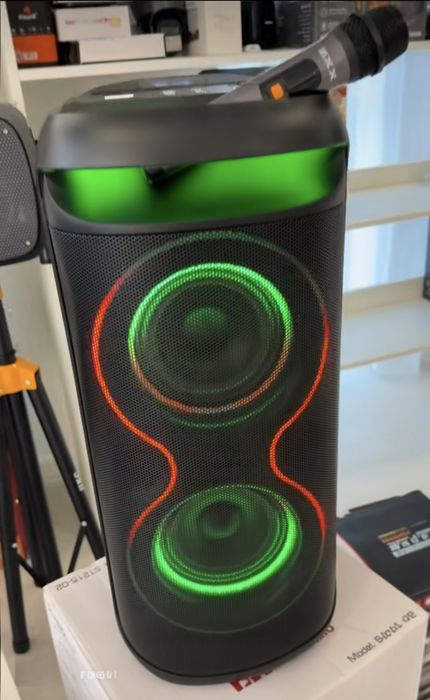 Колонка Bluetooth с аккумулятором на 50Вт, акустика с подсветкой.