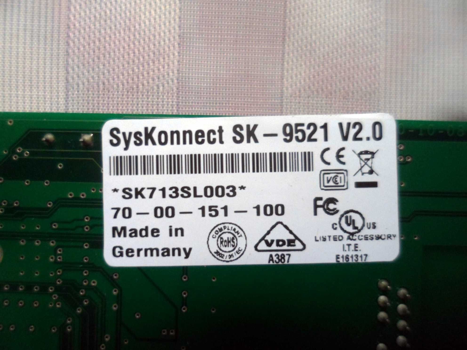 Мережевий адаптер  SysKonnect  SK-9521  v2.0   (1 Гбіт)