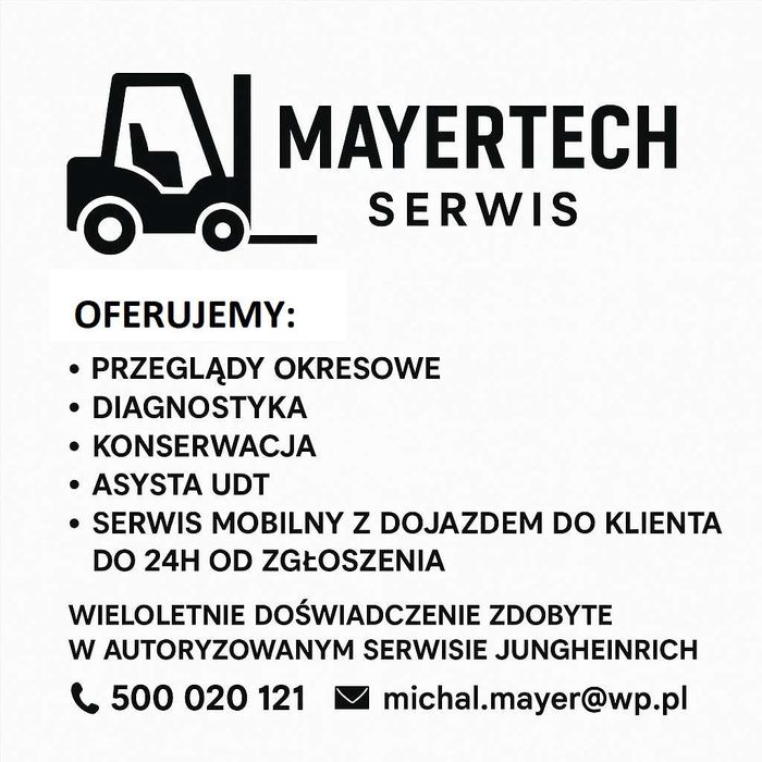 Mobilny Serwis wózków widłowych Jungheinrich , Toyota i inne