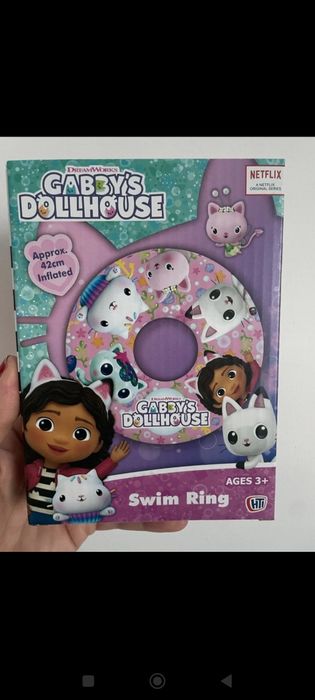 Kółko do pływania Gabby's Dollhouse  koło z nadrukiem dmuchane na