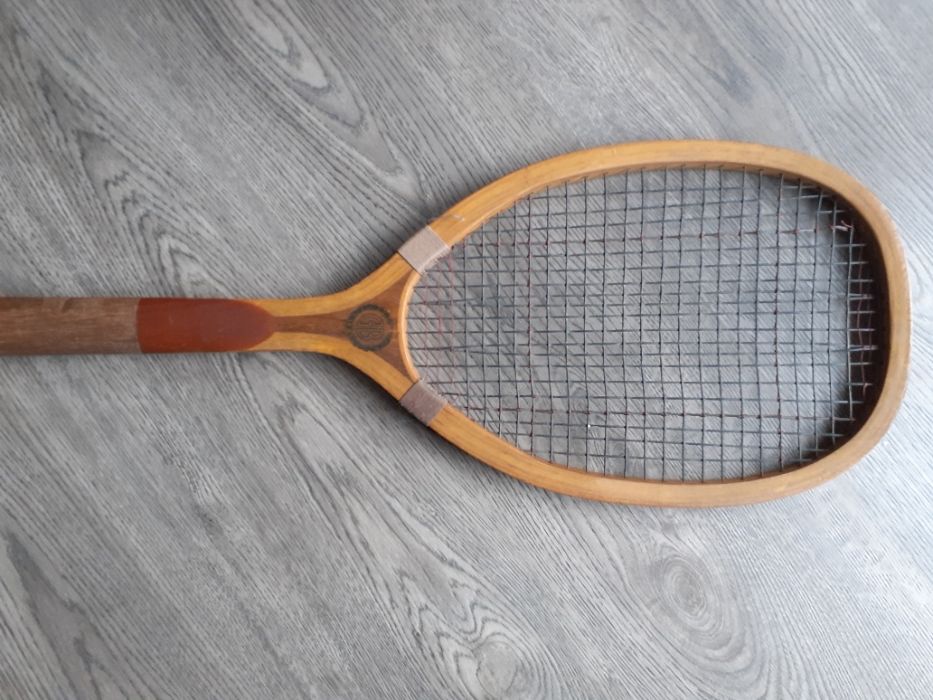 Raquete ténis em madeira Brunswick de 1920