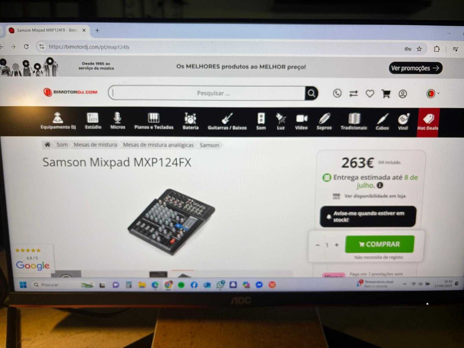Mesa mistura SANSON MXP124FX