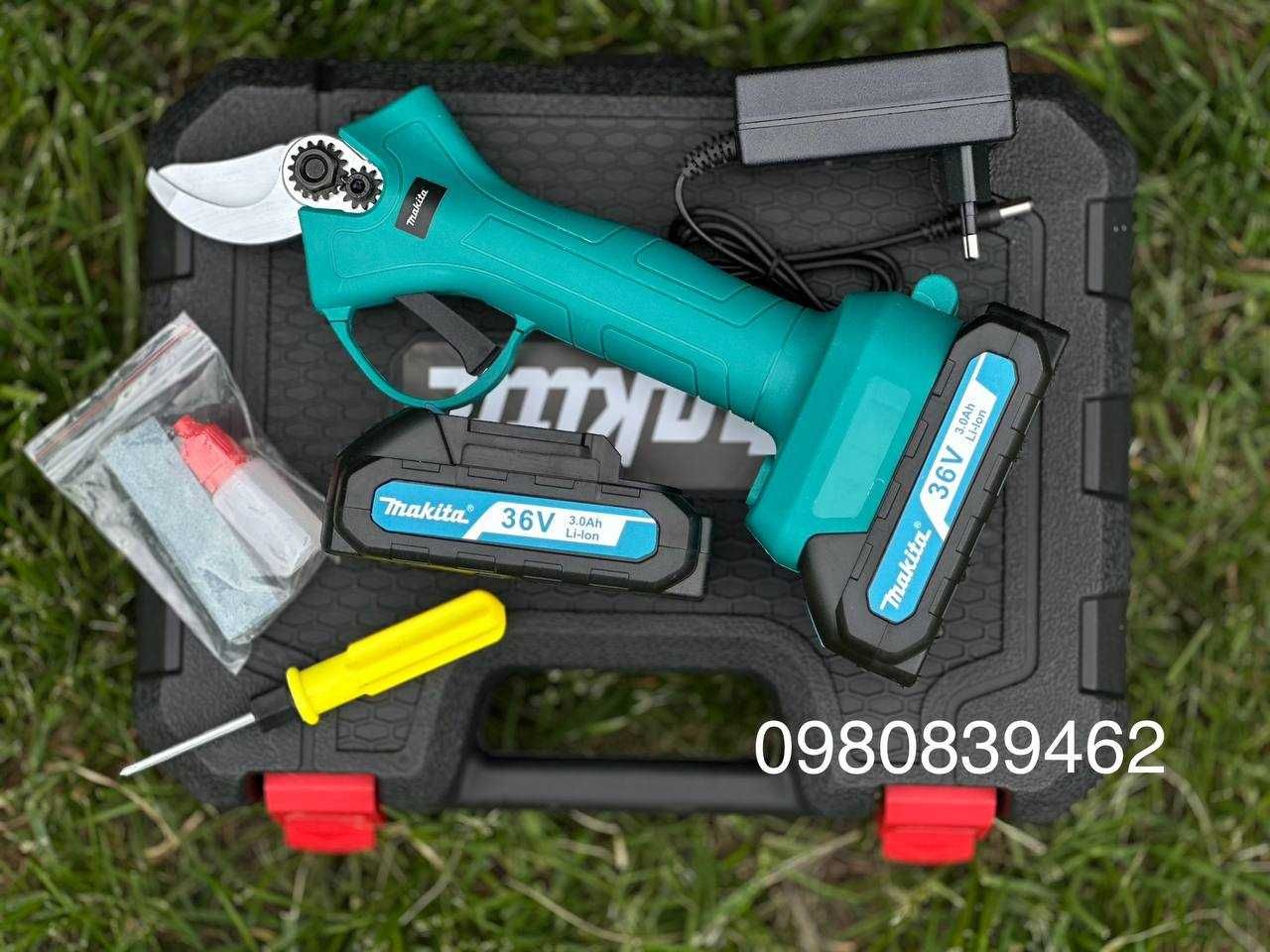 Секатор аккумуляторный для садовых работ в кейсе Makita 36V ножницы