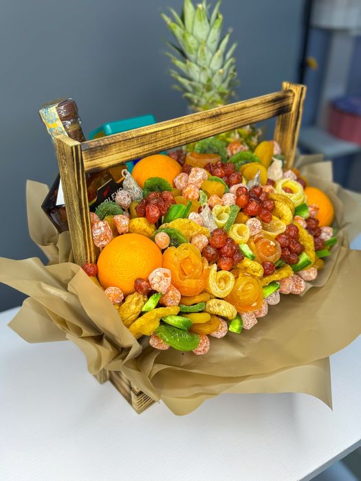 Подарунок для чоловіка , подарунок для тата , букет з сухофруктів