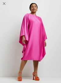 Satynowa sukienka pink