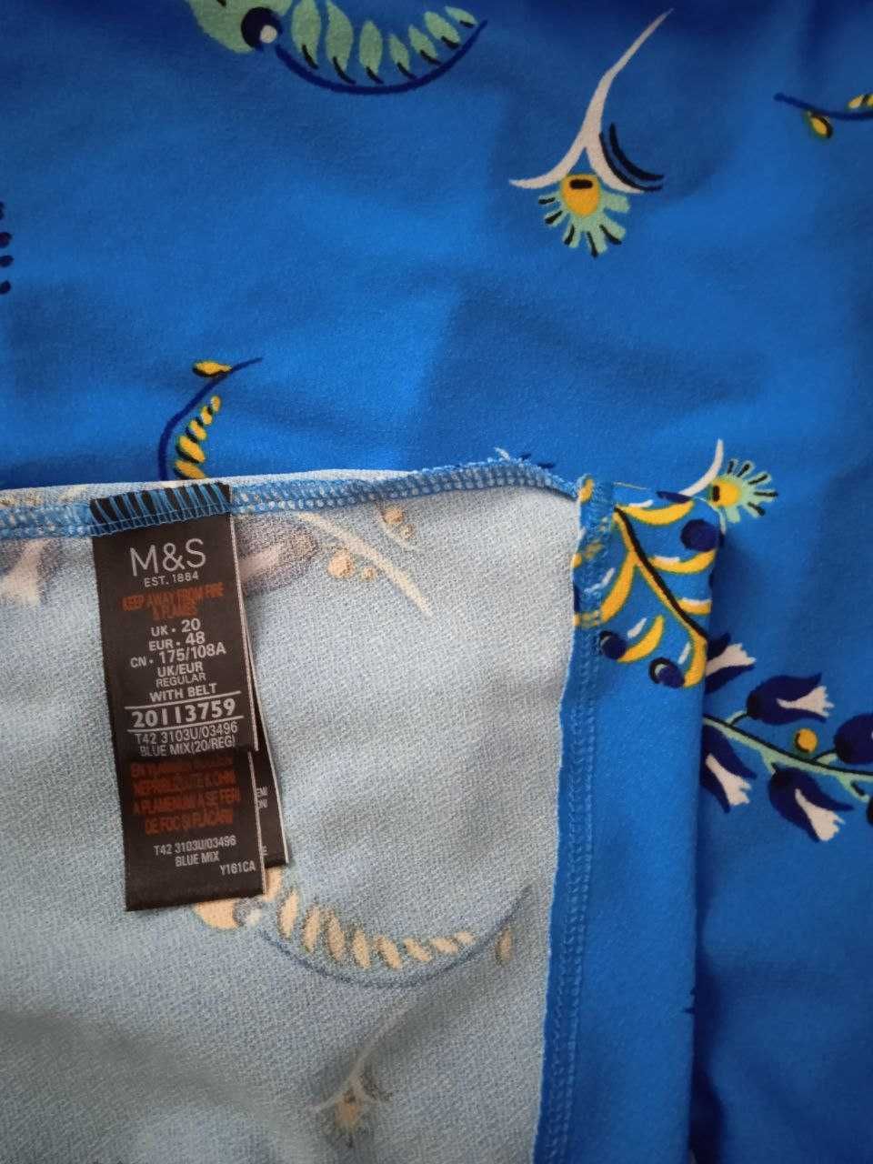 Нарядное платье M&S большого размера из плотного, дышащего  трикотажа