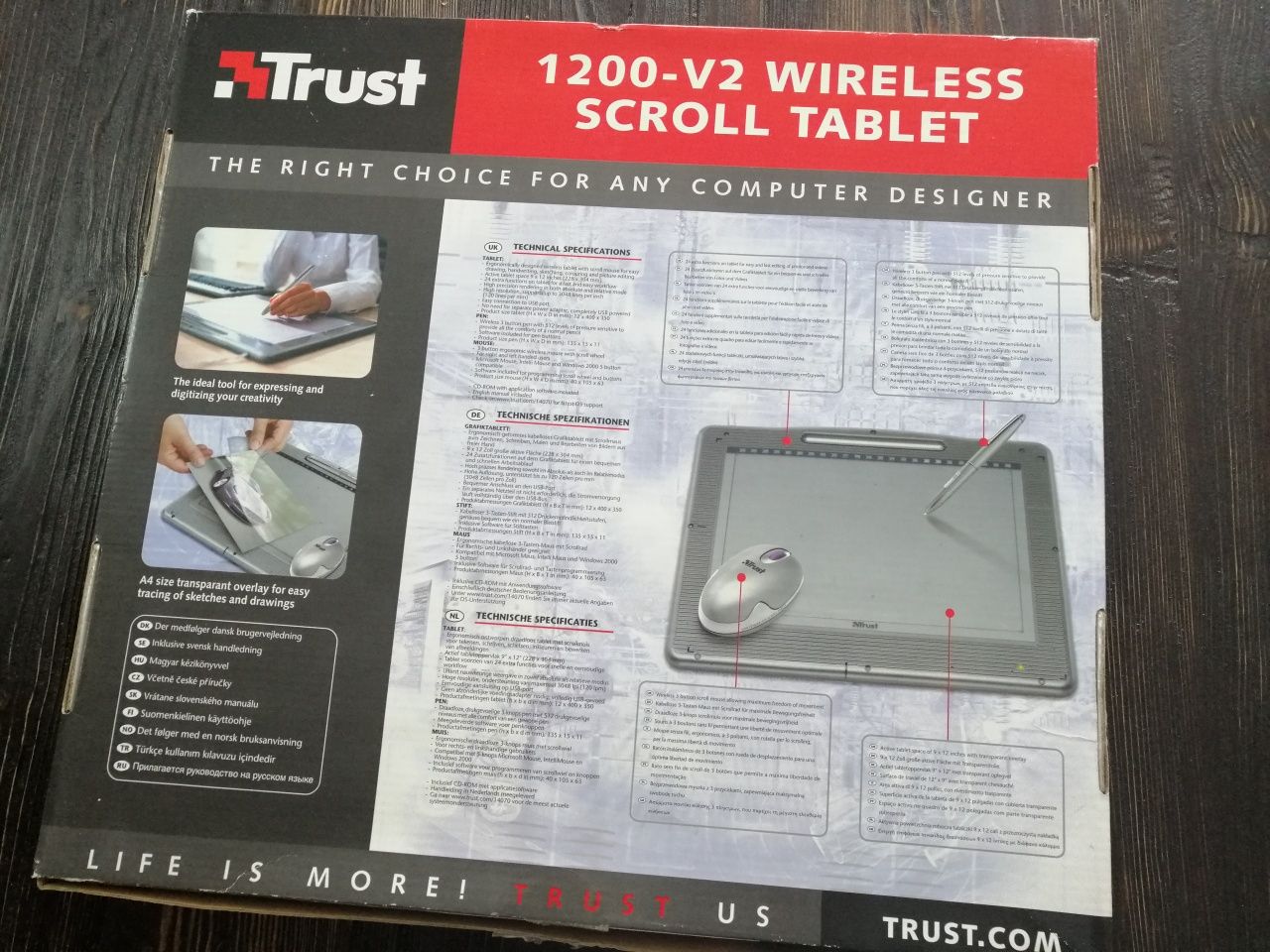 Trust 1200-V Wireless scroll tablet do rysowania szkicowania