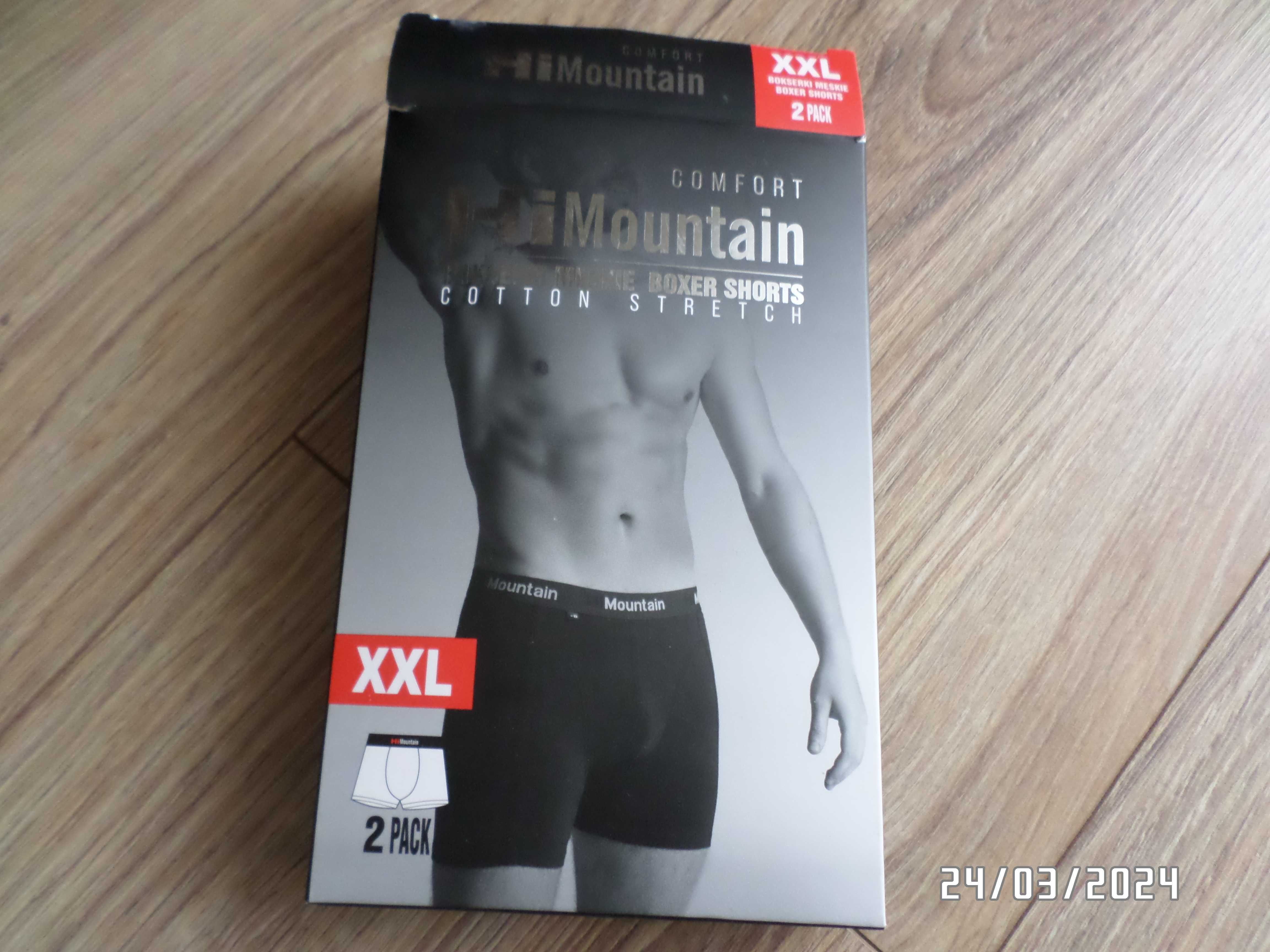 Hi Mountain BOKSERKI MĘSKIE-XXL -bawełna- 1 opakowania- 2 sztuki