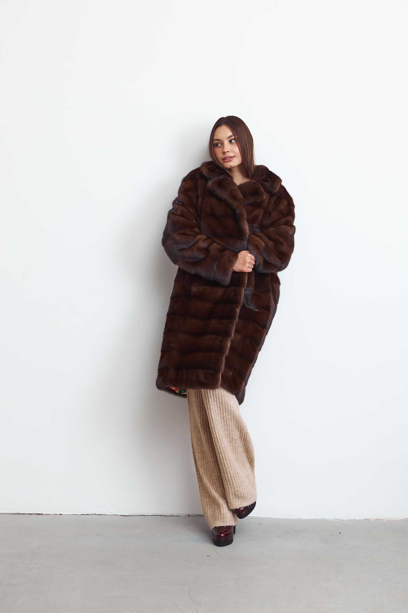 Норковая шуба  Saga Furs Италия Шикарный Большой размер