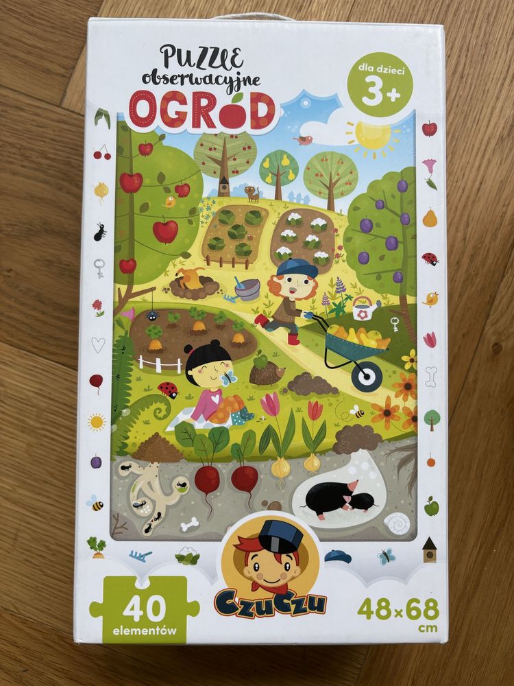 Duze Puzzle obserwacyjne CzuCzu Ogród 40 elementow