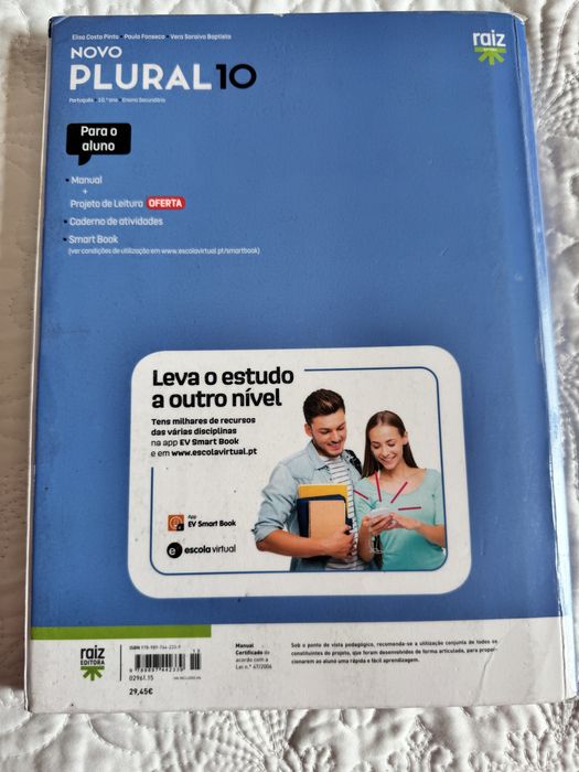 Manual Portugues 10 ano Plural10 raiz editora