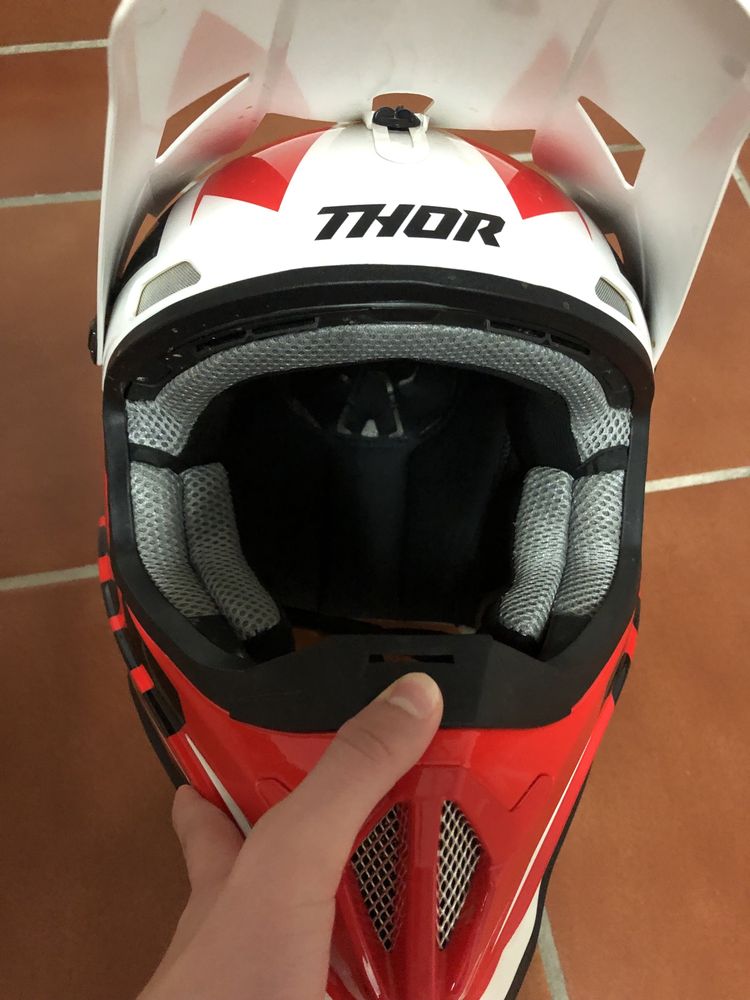 capacete motocross thor tamanho S