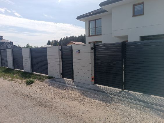 Ogrodzenia kompleksowe nowoczesne murowane panelowe