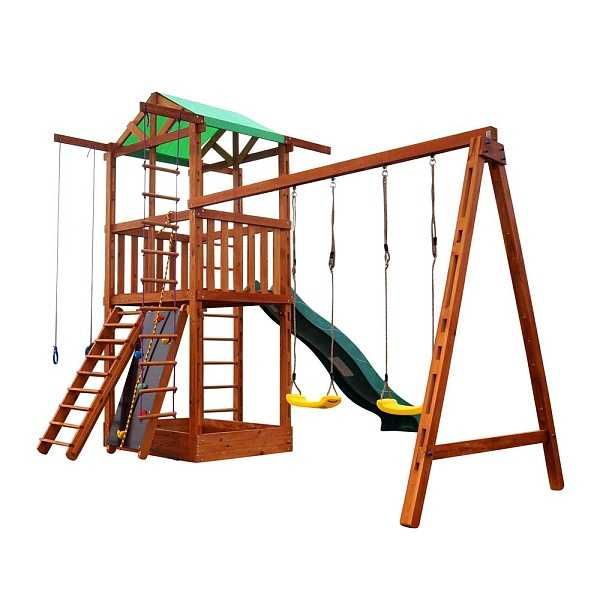 Дитячий ігровий комплекс для дачі Babyland-6 дерев’яний майданчик