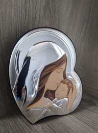 Срібна ікона Мати з Ісусом