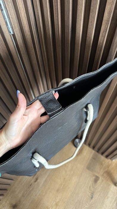 Сумка шопер велика шкіряна