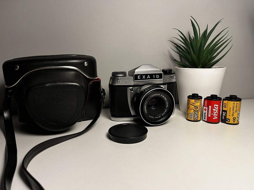 EXA 1b 50mm f2,8 - aparat analogowy, zadbany, z kolekcji