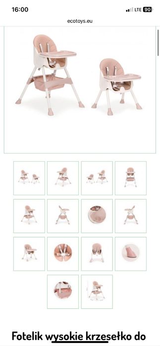 Krzesełko do karmienia Ecotoys
