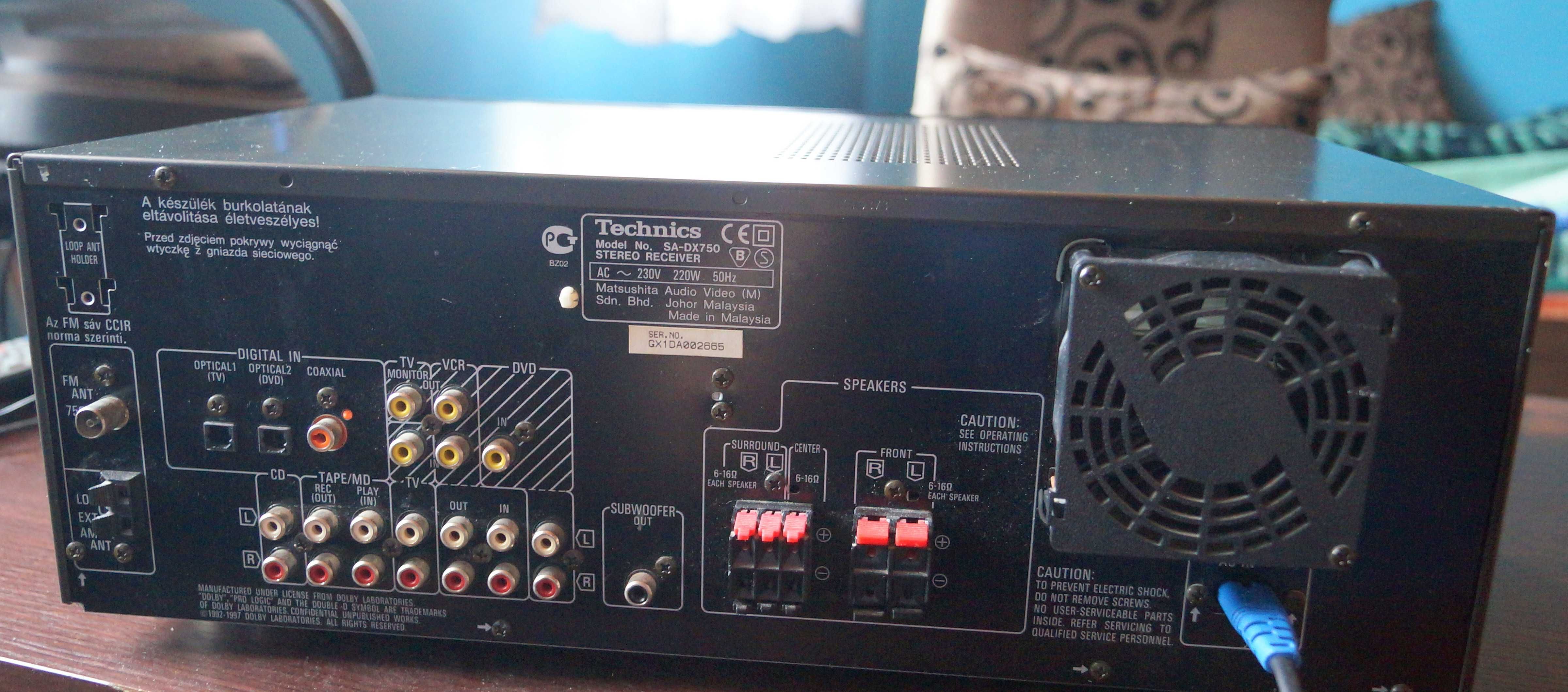Bardzo  Uszanowany Technics AmplitunerSA DX-750 wysyłka