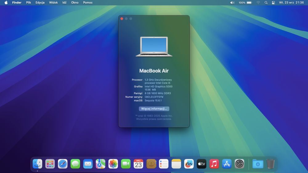 Tani Laptop Macbook Air 11" !! Najnowszy MacOS Sequoia!! SSD!! DOWÓZ!!