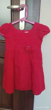 Sukienka bawełniana w kolorze czerwonym rozmiar 98