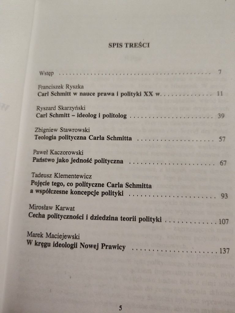 Carl Schmitt I współczesna myśl polityczna