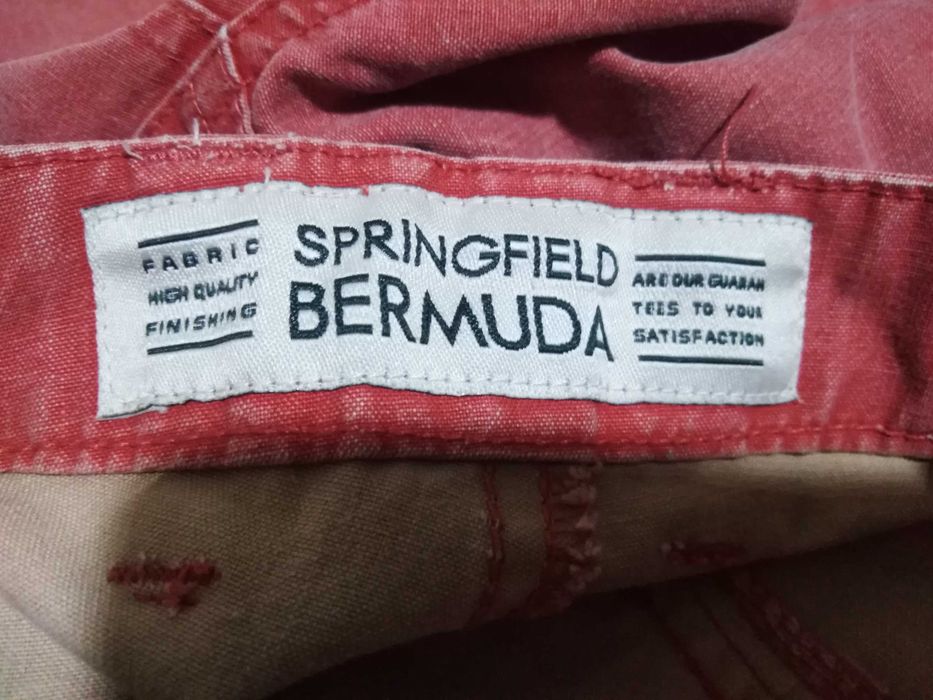 Calções Ganga Vermelhos Springfield Bermuda 38