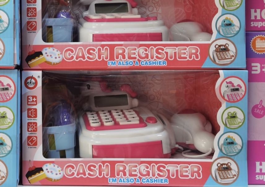 Zestaw kasa fiskalna,produkty dla dzieci