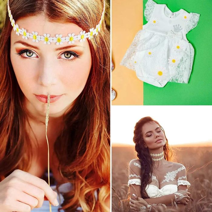 Haftowane koronki 3 kolory. komplet