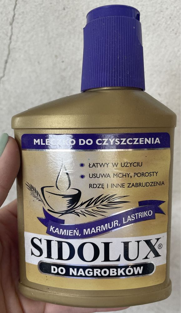 SIDOLUX mleczko do czyszczenia NAGROBKÓW kamień, marmur, lastriko