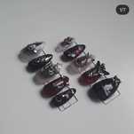 Czarno Czerwone Tipsy Press On Nails
