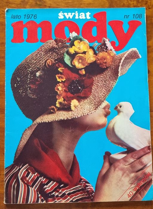 Świat Mody polski magazyn modowy lato 1976 roku + wykrojniki