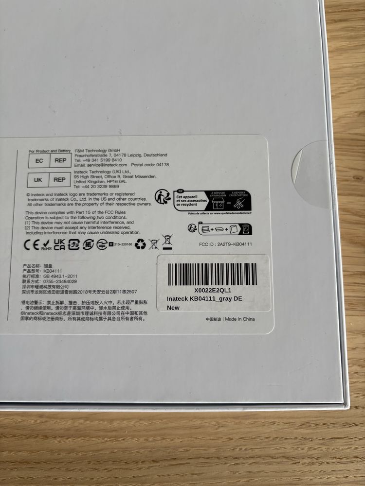 Inateck Keyboard for iPad Air 11" M3/M2 (2025/2024