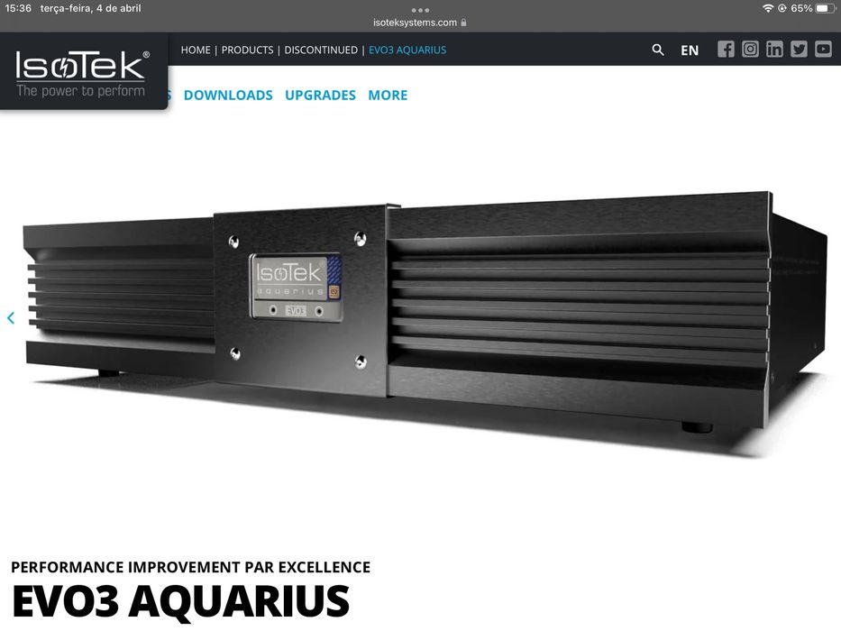 Vendo condicionador de corrente Isotek Aquarius Evo 3