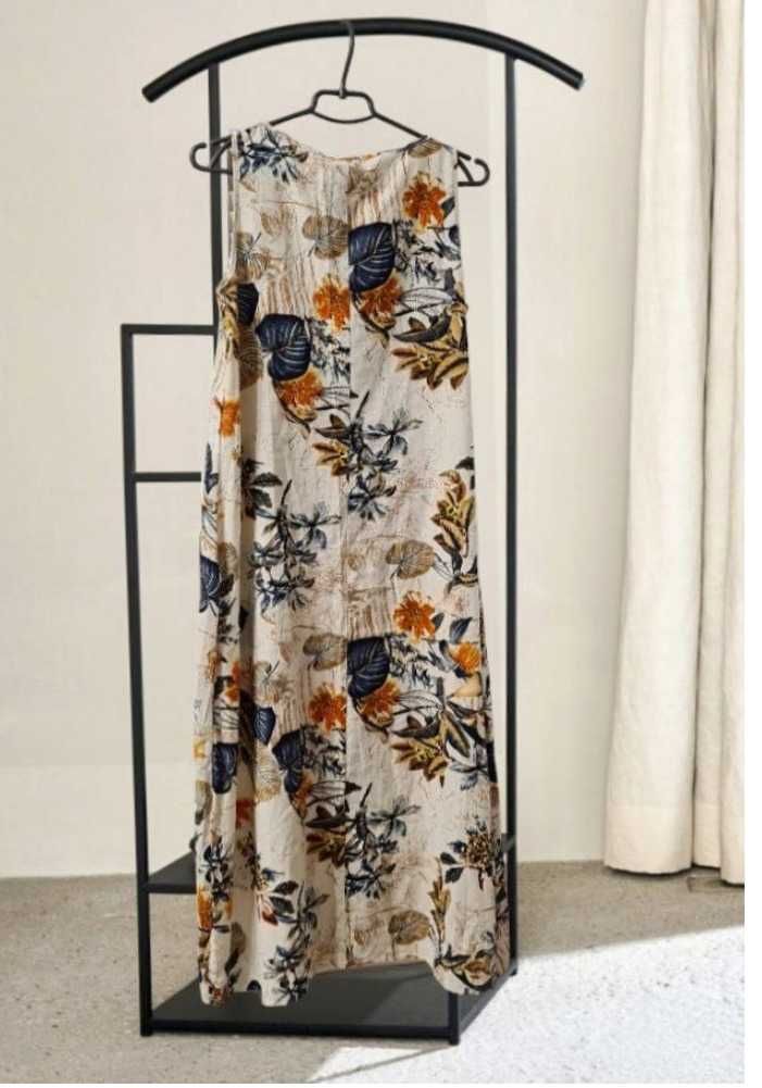 Длинное платье из хлопка сарафан в принт цветочный Zanzea