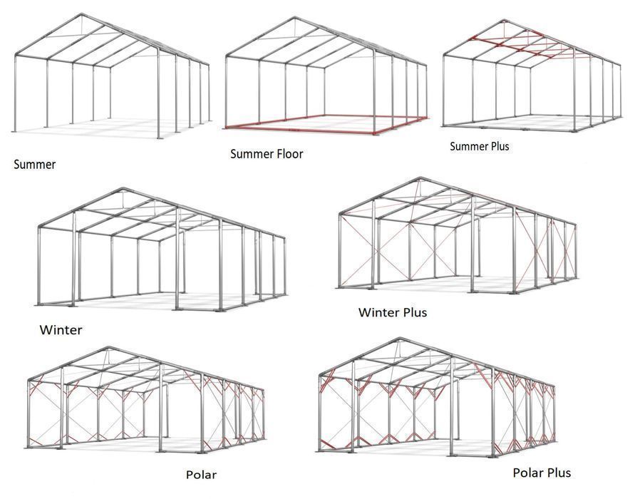 Hala Magazynowa Namiot Przemysłowy Namiot Całoroczny 10x8x3m DAS