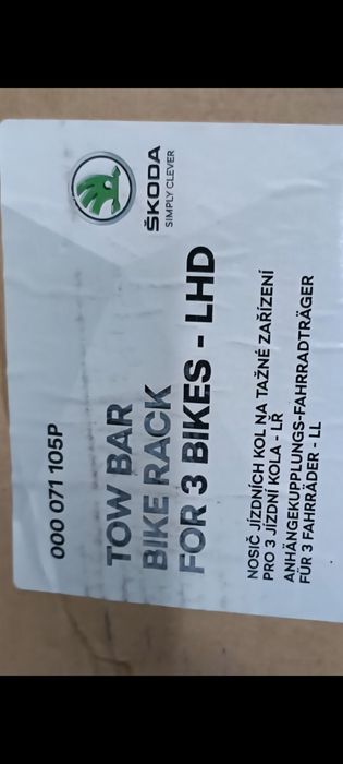 Bagażnik rowerowy na hak 3 rowery SKODA