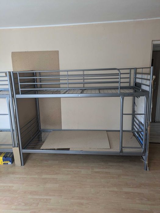 Łóżko piętrowe metalowe ikea svarta 1szt