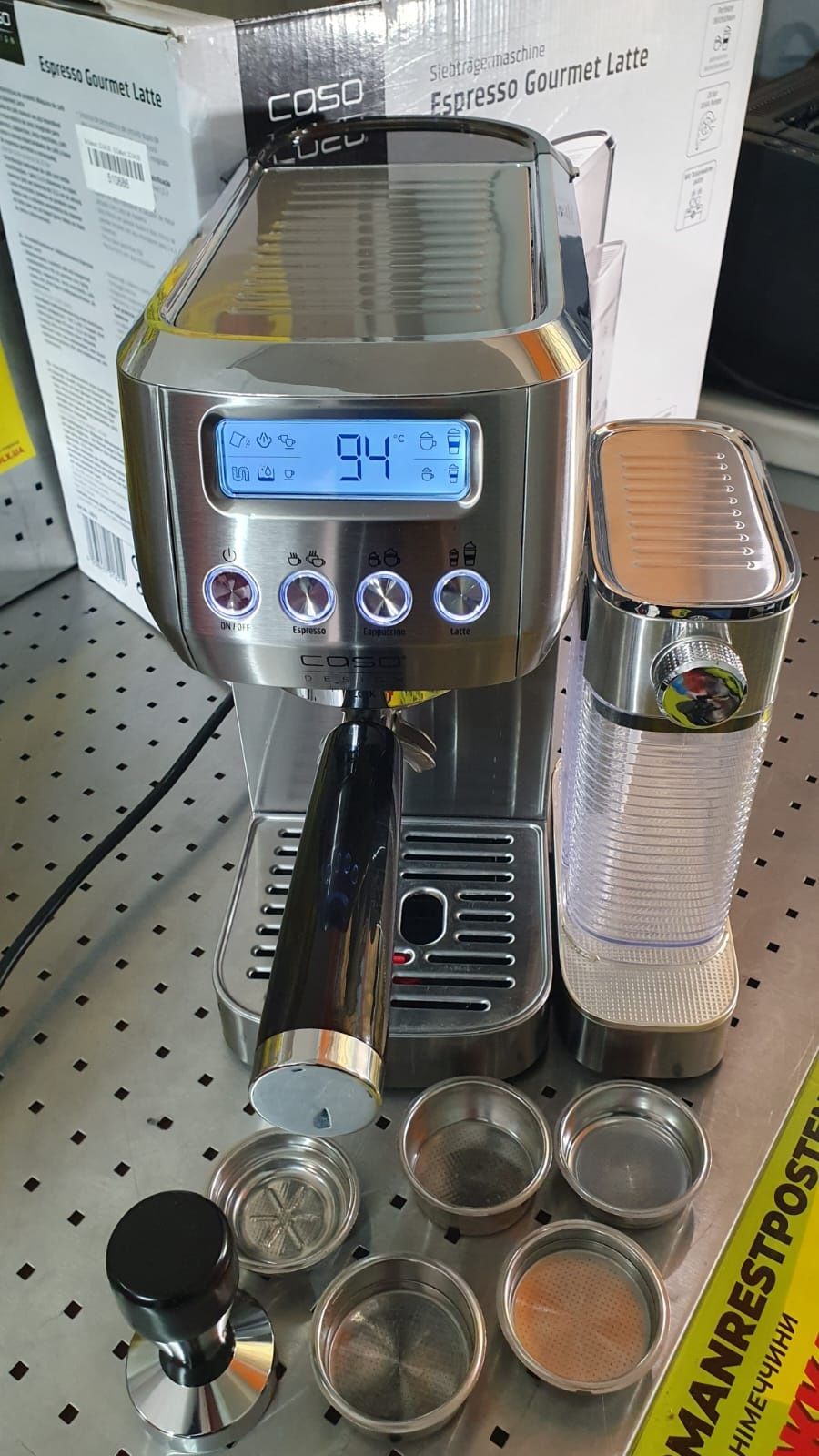 Кавомашина з портафільтром CASO espresso gourmet latte