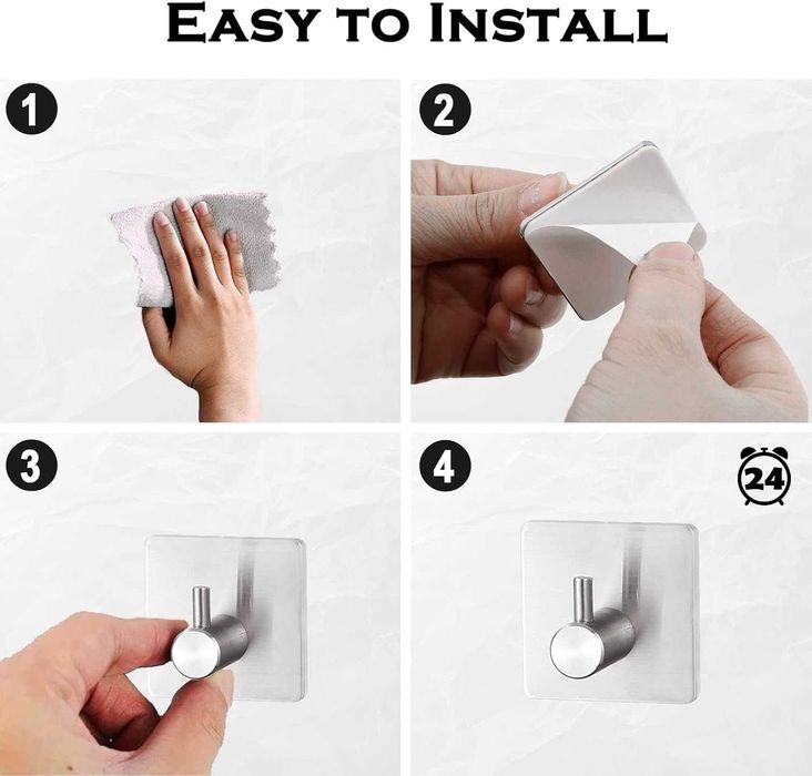 Haczyki, wieszaki do łazienki zestaw 4szt.