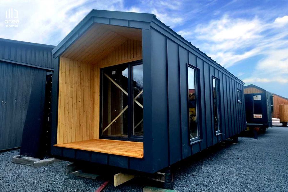 Dom drewniany • modułowy 35 m² • całoroczny • na zgłoszenie • mobilny