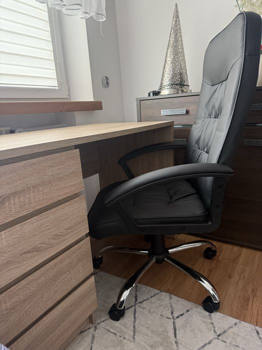 Biurko LIMFJORDEN 60x120 4 szuflady kolor ciemny nat. dąb