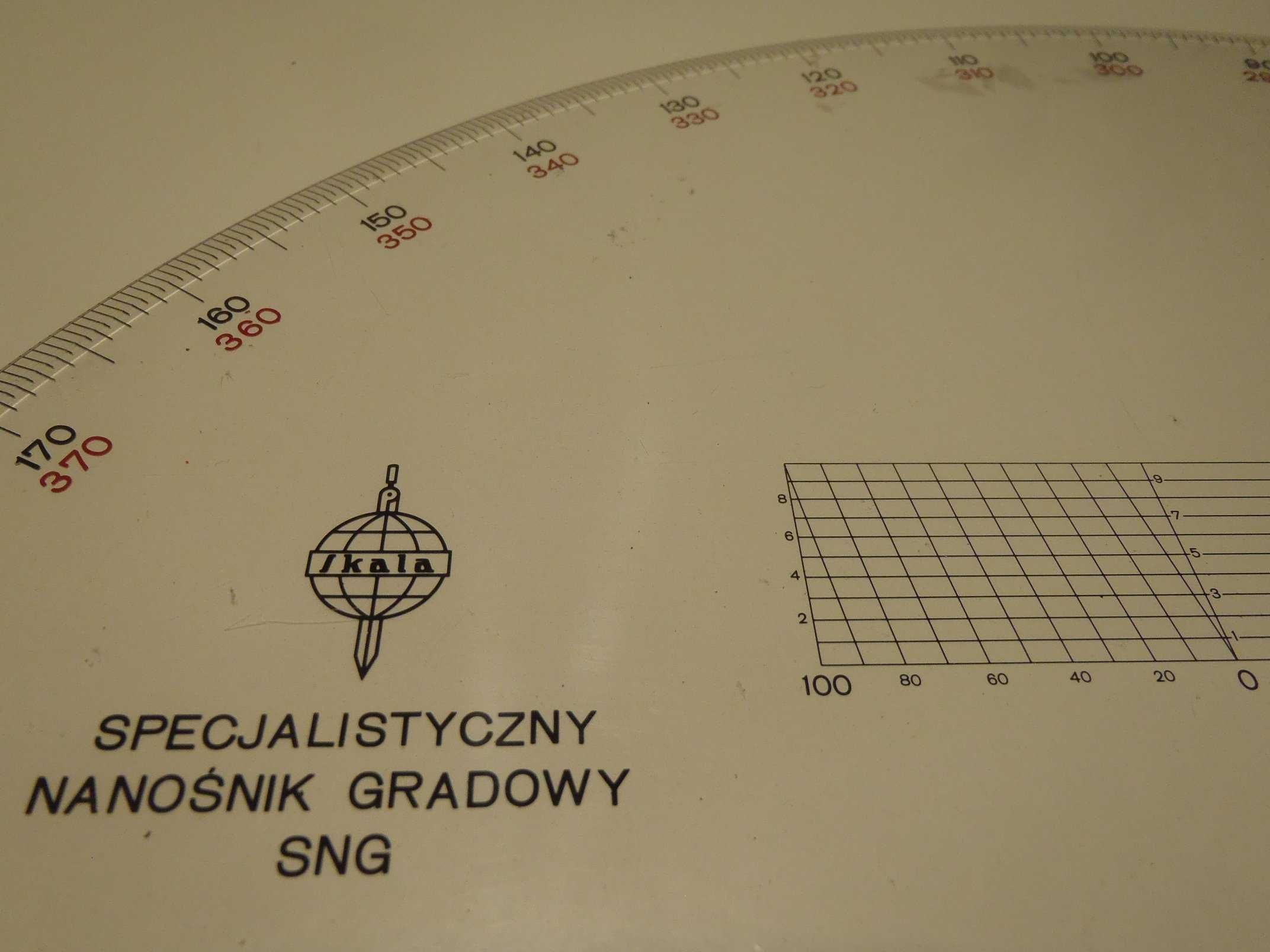 Specjalistyczny Nanośnik Gradowy SNG 1:2500 - Kątomierz geodezyjny