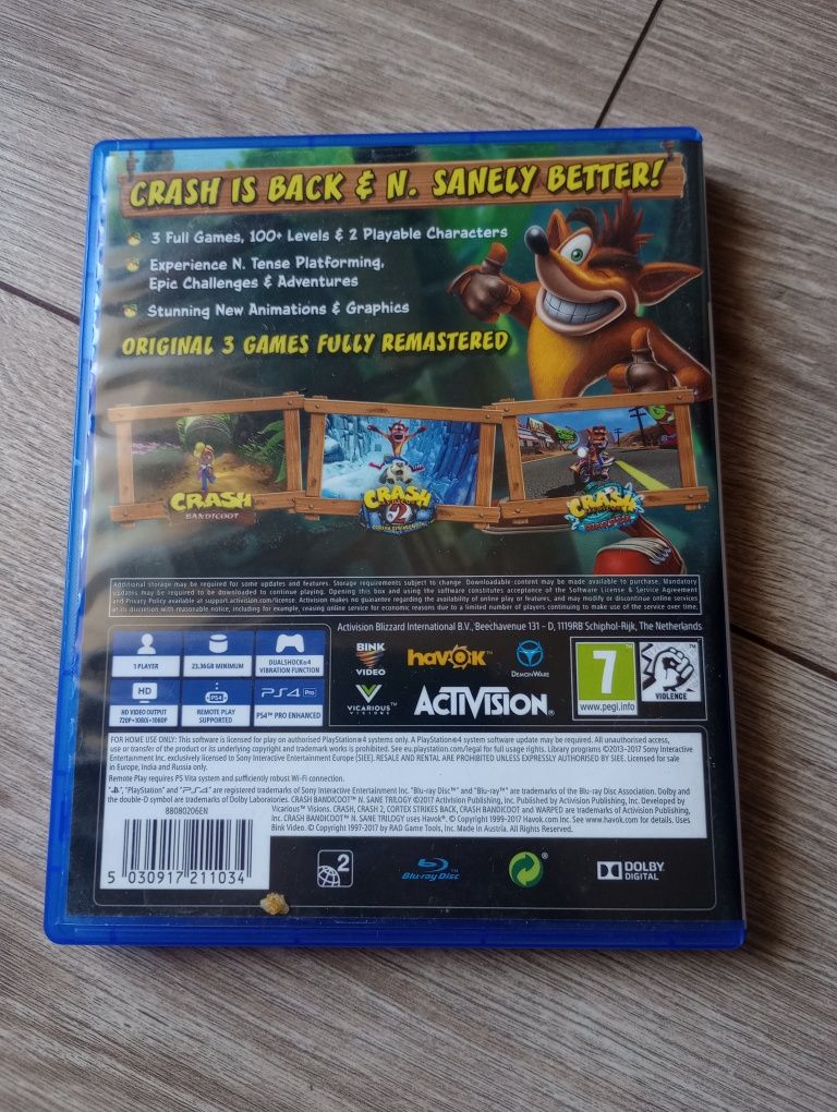 Crash Bandicoot N Sane Trilogy PS4