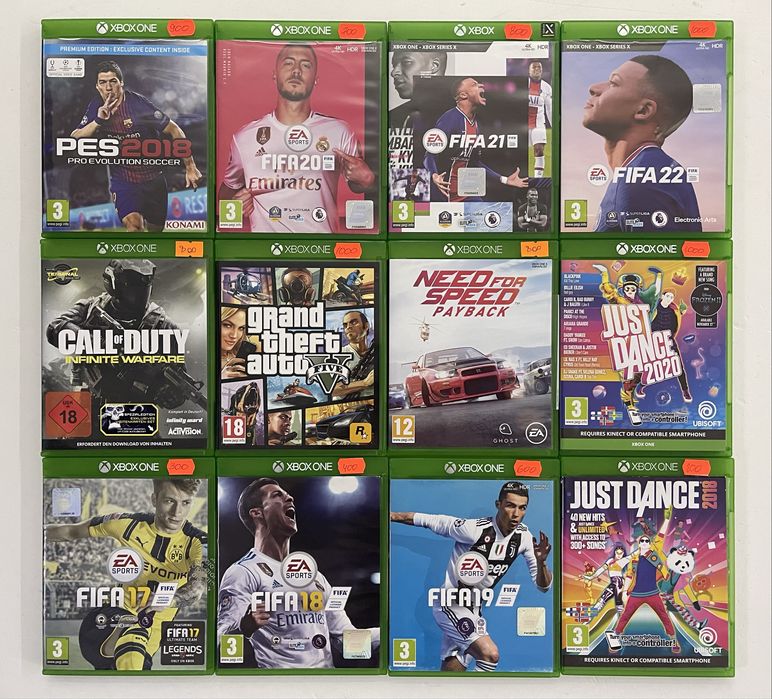 Microsoft Xbox One диск Fifa, GTA 5, PES, Need for Speed б/у