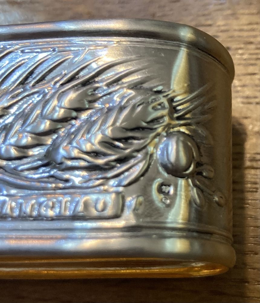 Argola para guardanapos em prata com estojo